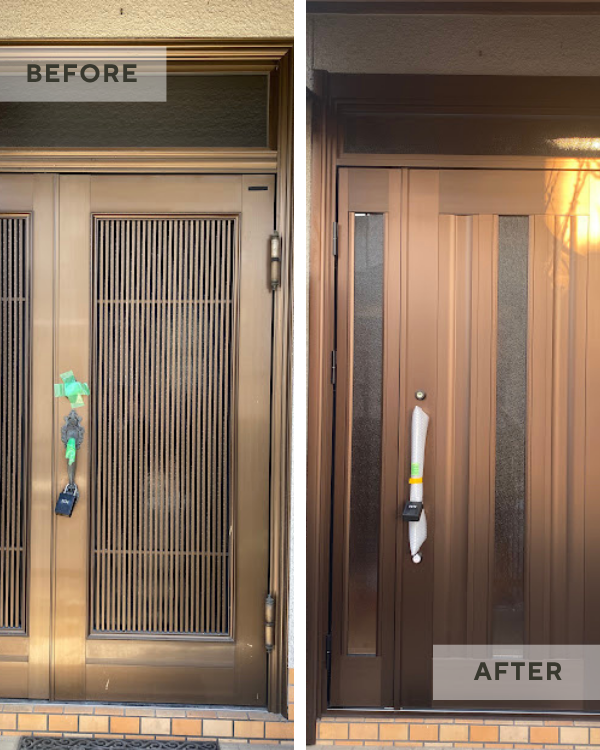 鍵の不具合をきっかけに玄関ドアを交換｜YKKドアリモ カバー工法【箕面市】